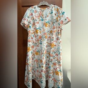 Croft & Barrow Multicolor Floral Button-up Dress size 2X